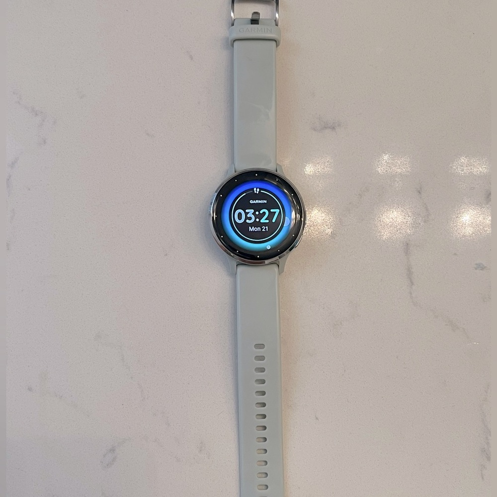 Garmin - Venu 3S Smartwatch 41 mm - Stainless Steel and Sage Gray